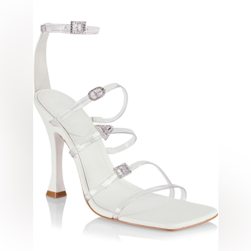 Schutz Noelle white sandal shoe 6